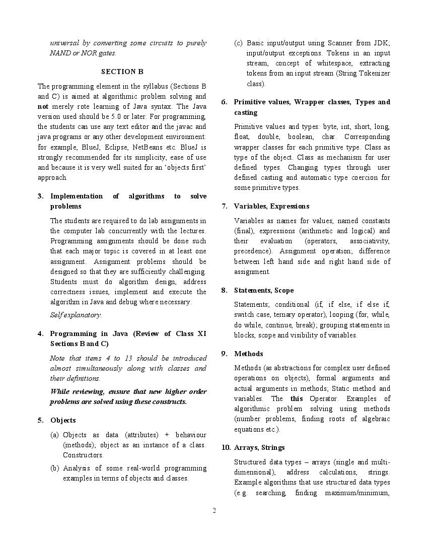 12th standard computer science syllabus state board