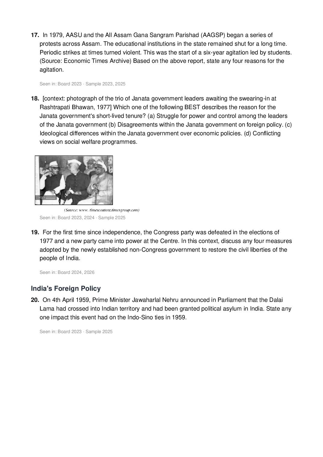 ISC Class 12 History Important Questions 2027 (PDF)