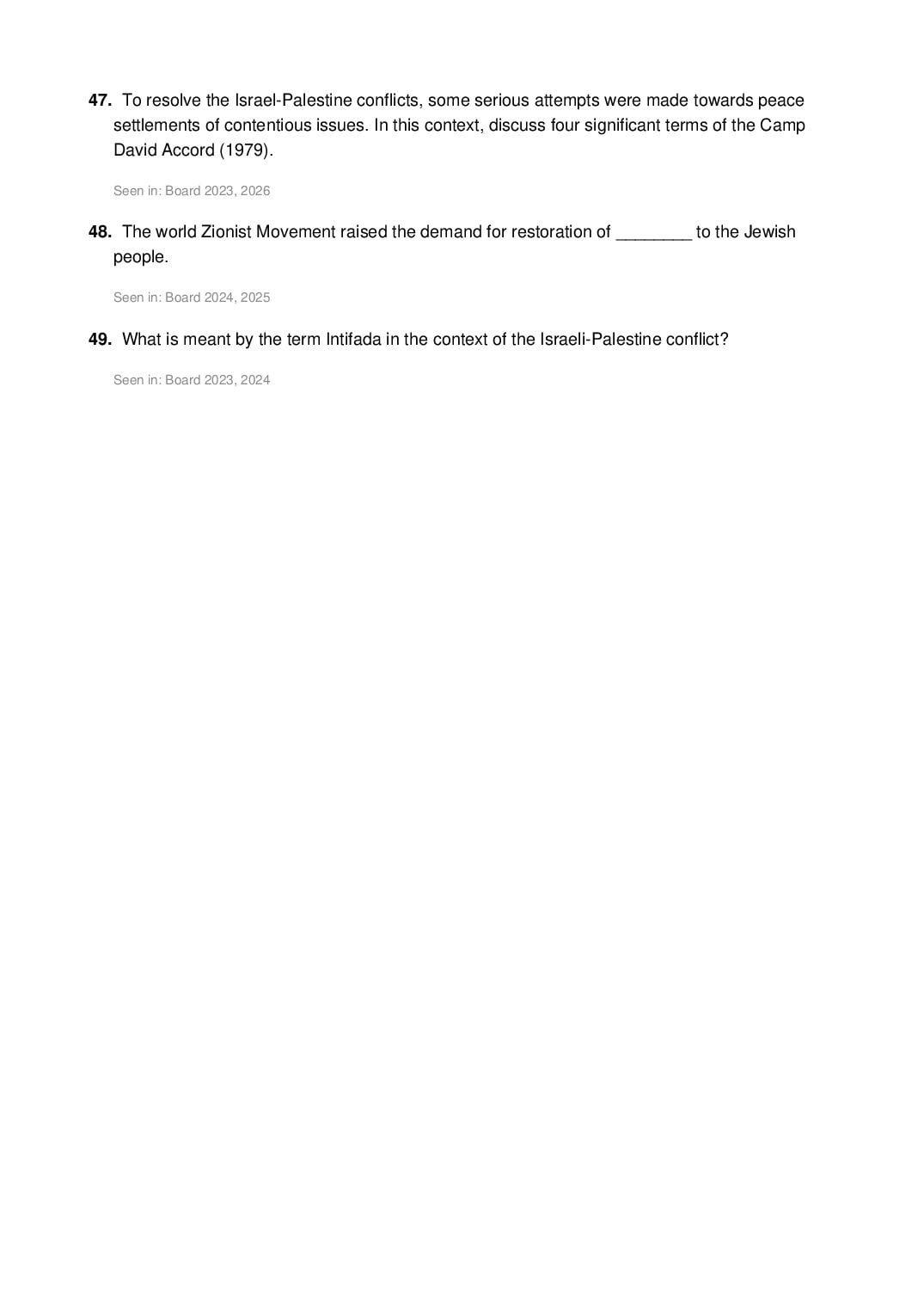ISC Class 12 History Important Questions 2027 (PDF)