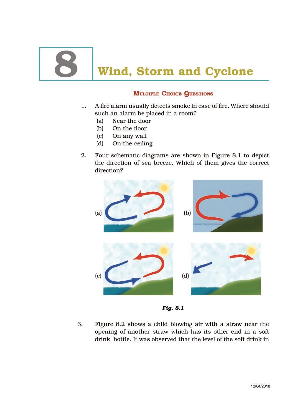 NCERT Exemplar Class 07 Science Unit 8 Wind, Storm and Cyclone - Page 1