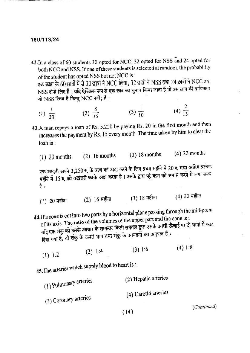 BHU UET 2016 Question Papers PDF (21 Programme Papers)