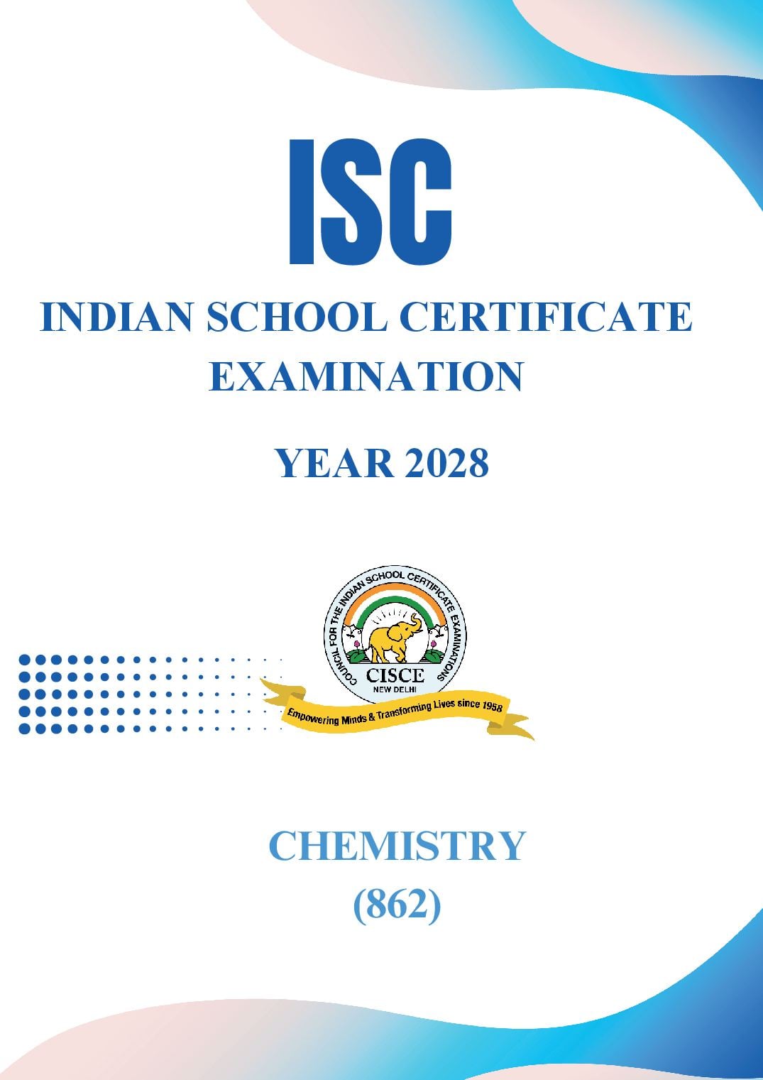 ISC Class 11 Syllabus 2028 Chemistry - Page 1 of 14