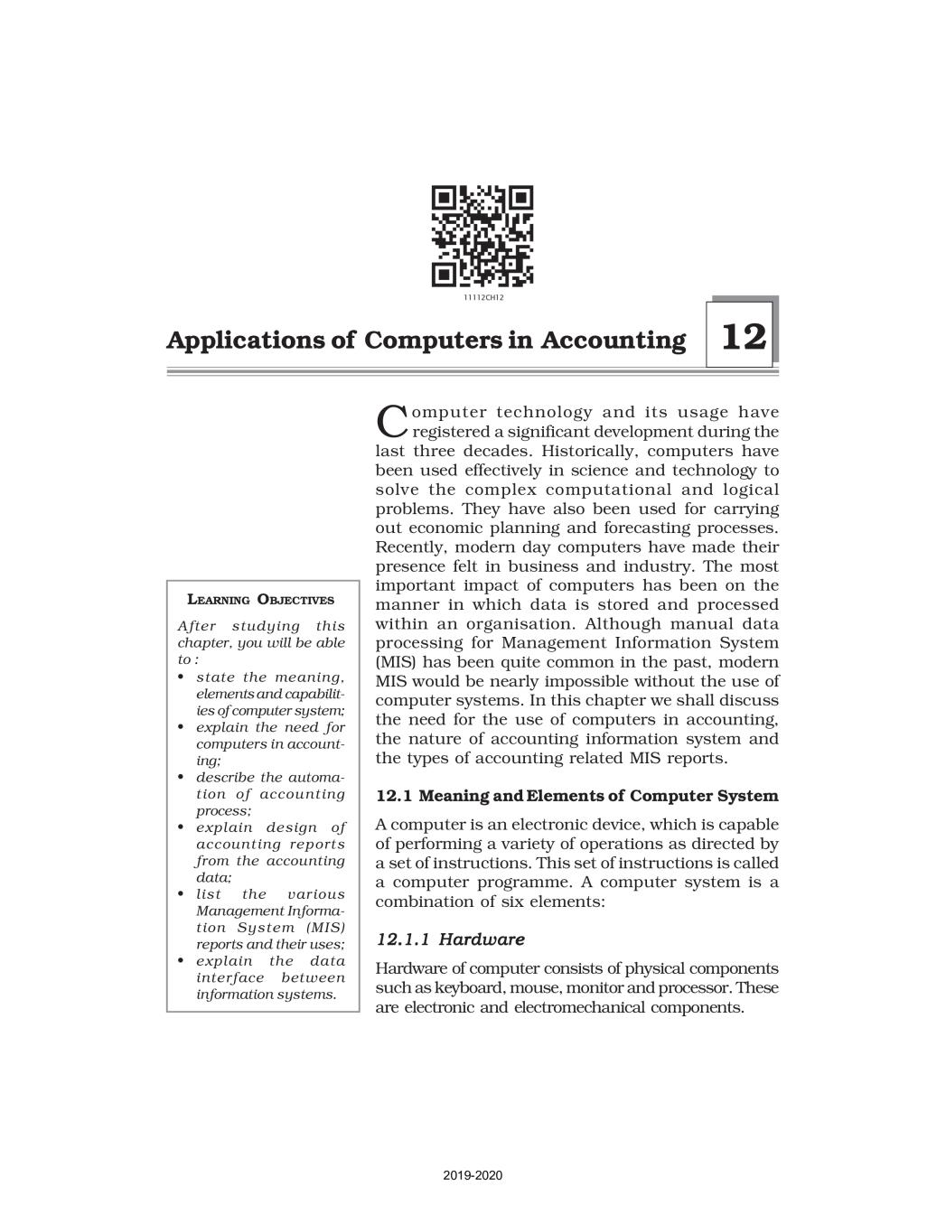 UP Board Book Class 11 Accountancy Chapter 12 Applications Of Computers ...