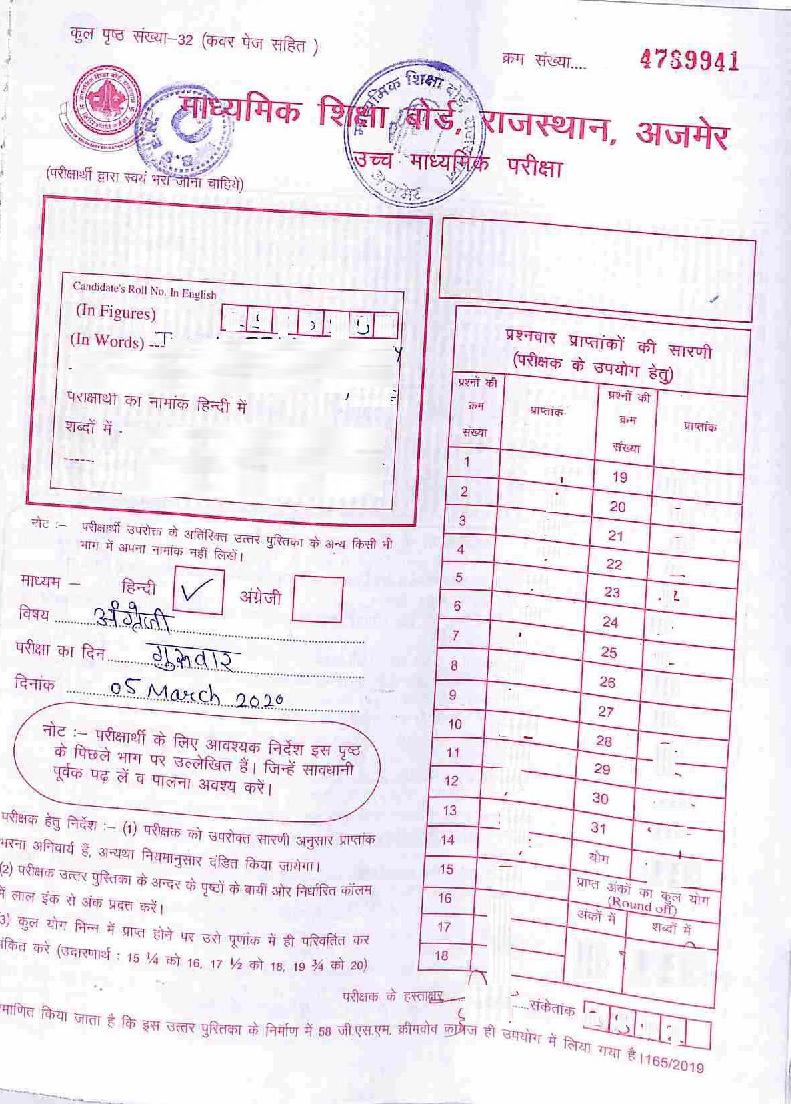 Rajasthan Board Class 12 Solutions 2020 English - Page 1 of 21