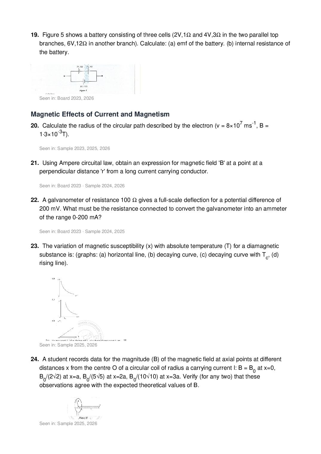 ISC Class 12 Physics Important Questions 2027 (PDF)