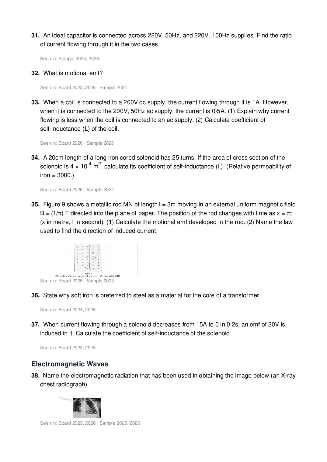 ISC Class 12 Physics Important Questions 2027 (PDF)