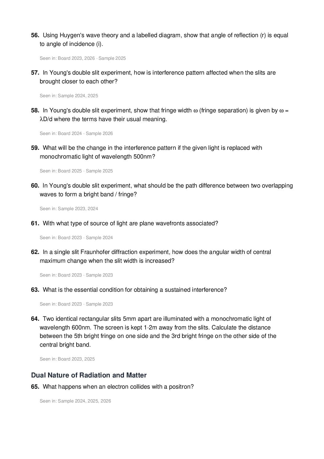 ISC Class 12 Physics Important Questions 2027 (PDF)