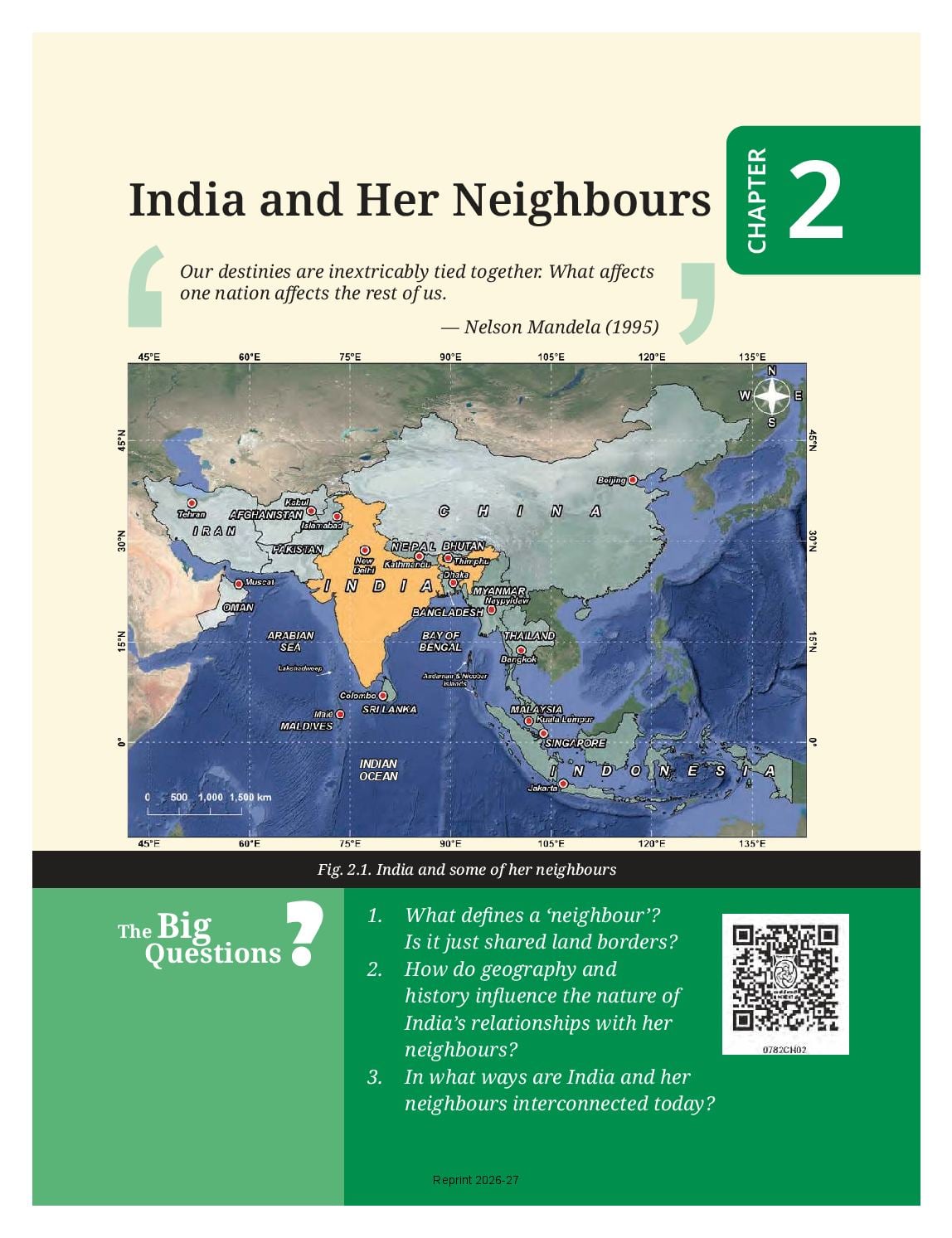 NCERT Book Class 7 Social Science (Exploring Society India and Beyond Part-II) Chapter 2 India and Her Neighbours - Page 1 of 32