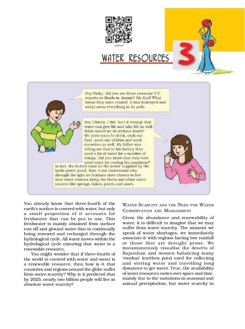 NCERT Book Class 10 Social Science (Geography) Chapter 3 Water Resources - Page 1