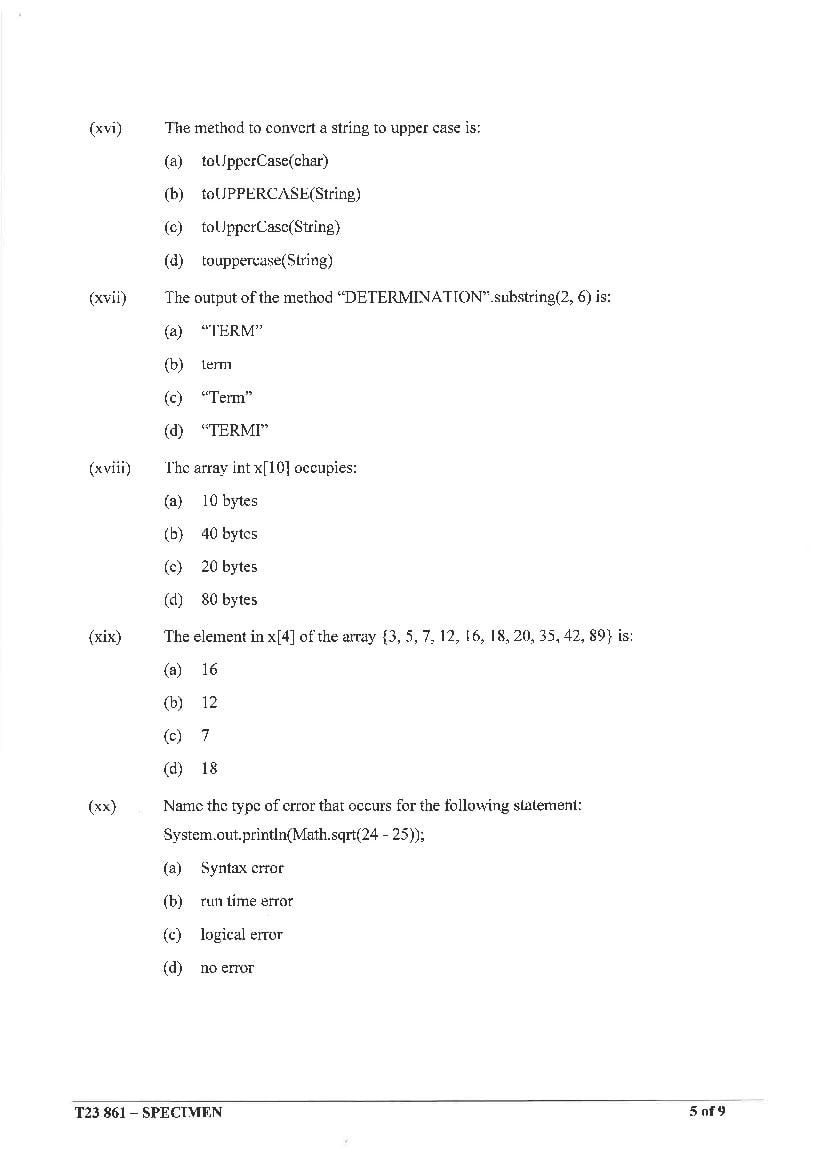 ICSE Class 10 Computer Applications Specimen Paper 2024 (PDF) OneEdu24