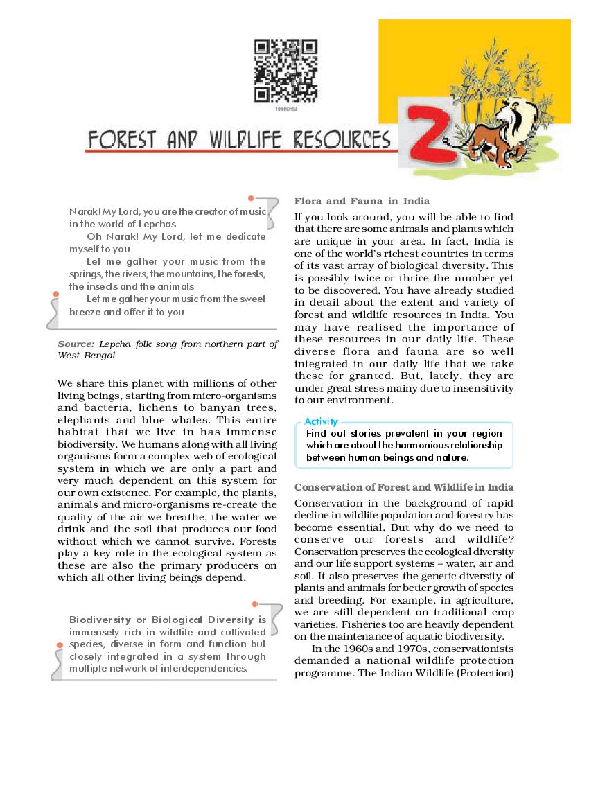 NCERT Book Class 10 Social Science Geography Chapter 2 Forest And 