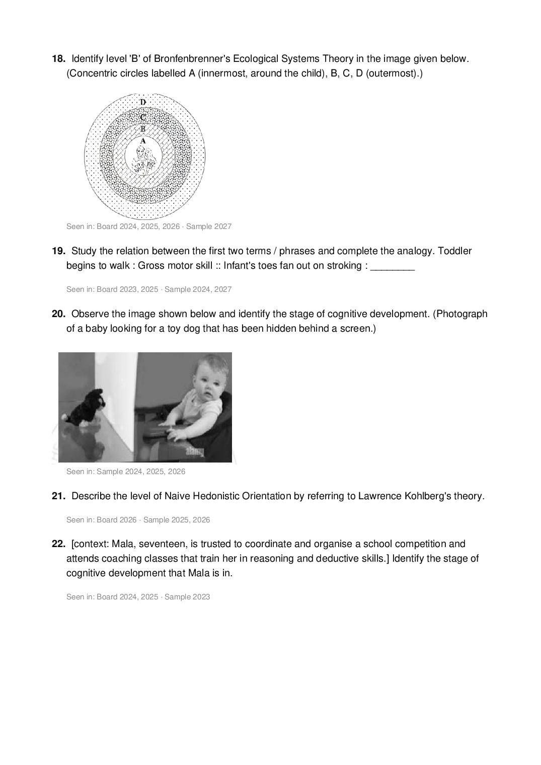 ISC Class 12 Psychology Important Questions 2027 (PDF)