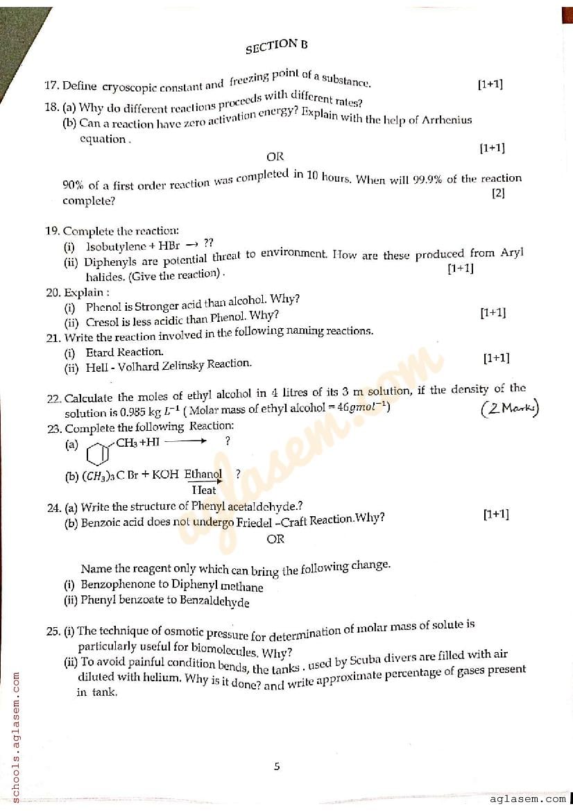 Class 12 Business Studies Sample Paper Half Yearly 2024 | 12th Business ...