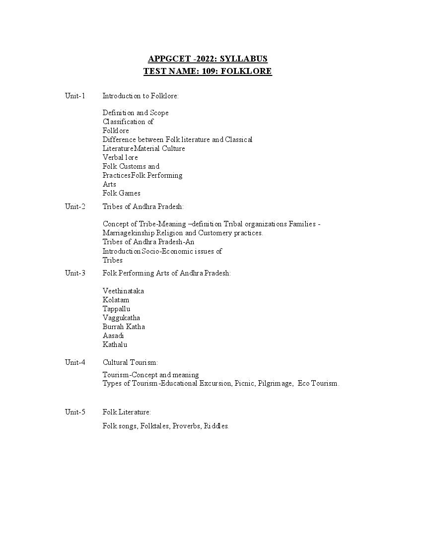 AP PGCET 2022 Syllabus Folkure - Page 1