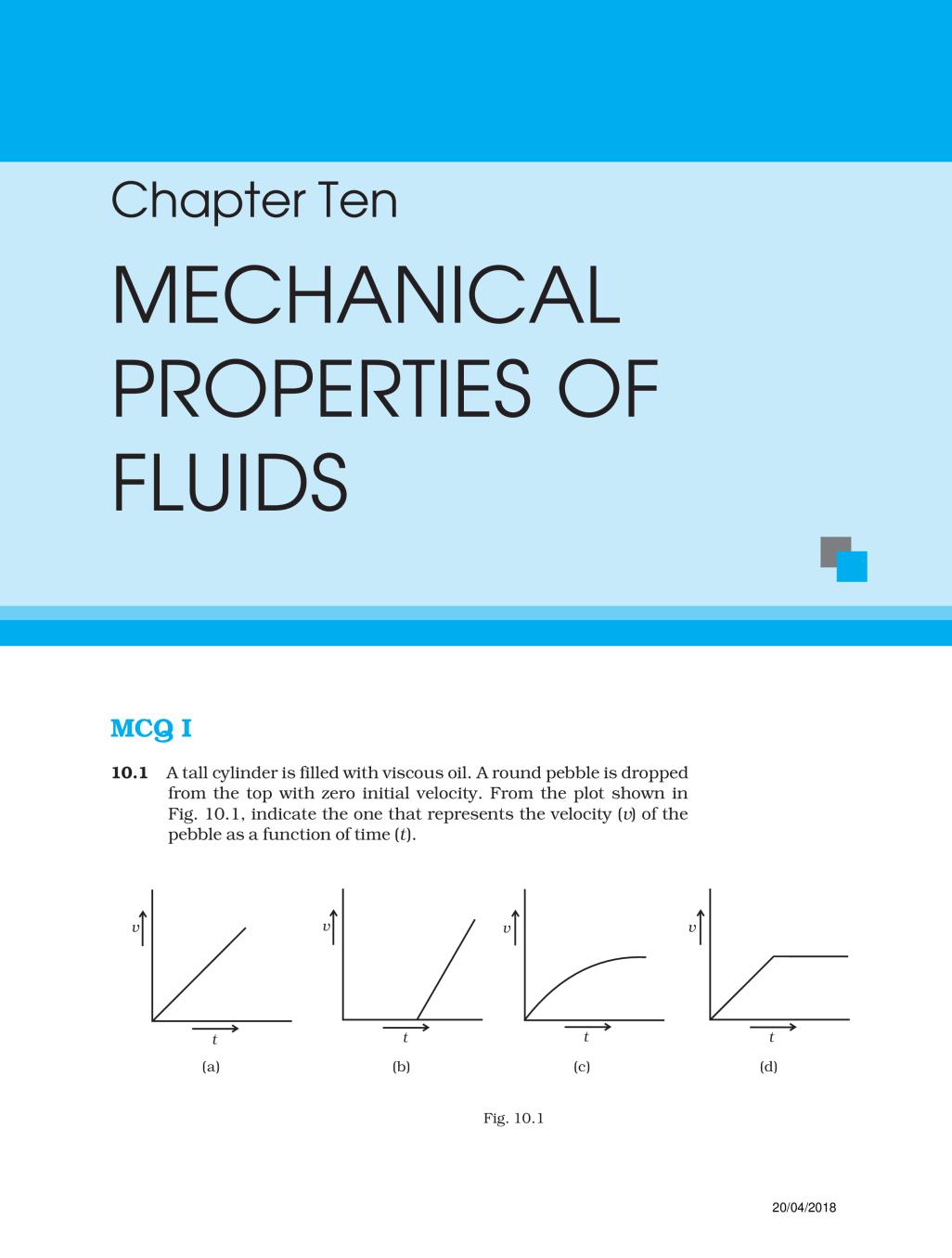 NCERT Exemplar Class 11 Physics Chapter 8 Mechanical Properties of Solids - Page 1