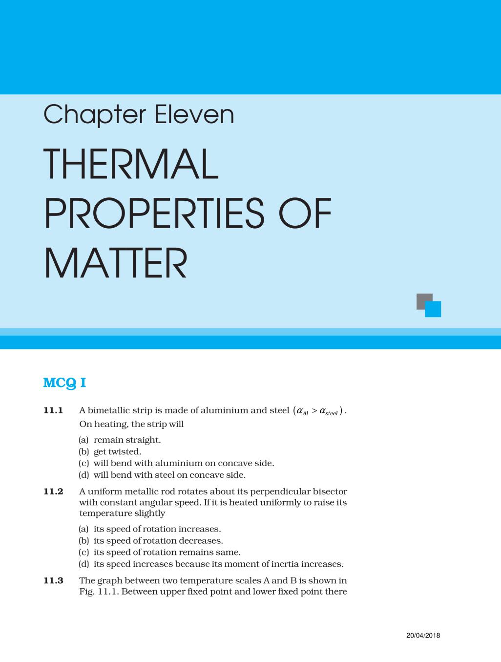 NCERT Exemplar Class 11 Physics Chapter 9 Mechanical Properties of Fluids - Page 1