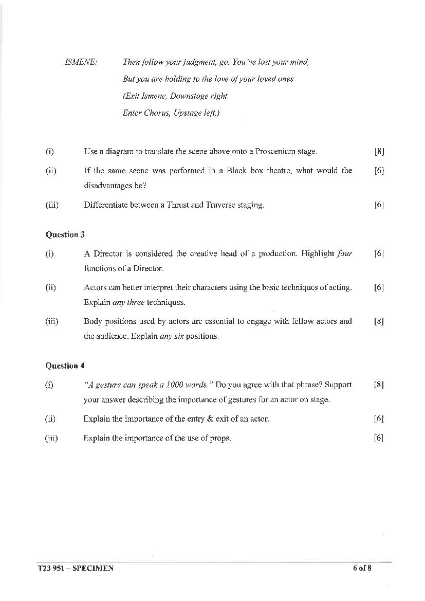 ICSE Drama Specimen Paper 2024 (PDF) CISCE Class 10 Drama Sample Paper