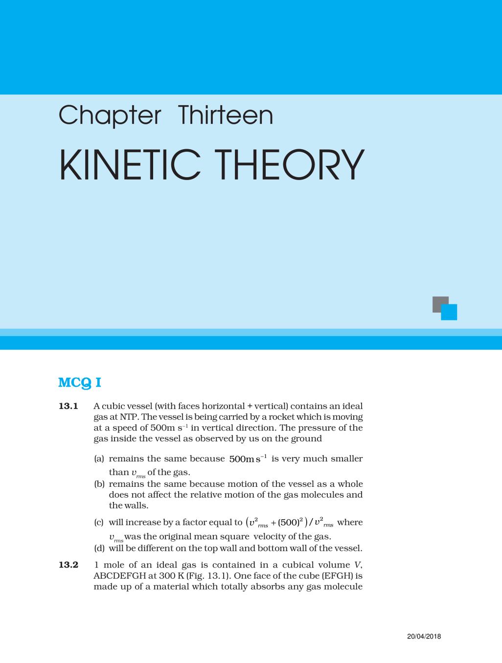 NCERT Exemplar Class 11 Physics Chapter 11 Thermodynamics - Page 1