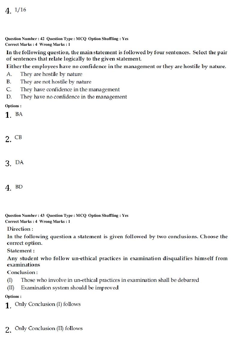 CMAT 2019 Question Paper PDF (28 January, Set 2 and Set 3)