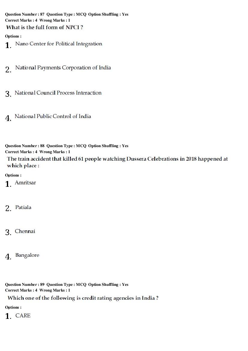 CMAT 2019 Question Paper PDF (28 January, Set 2 and Set 3)