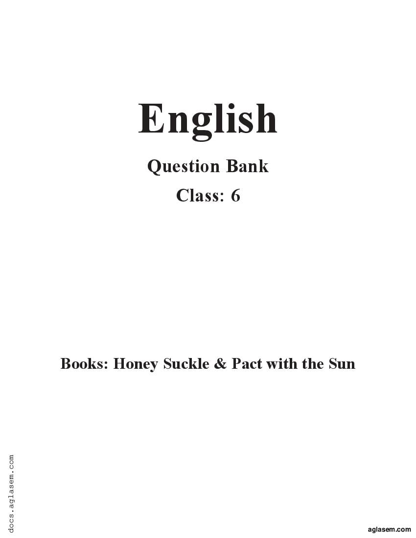 Class 6 Question Bank English - Page 1