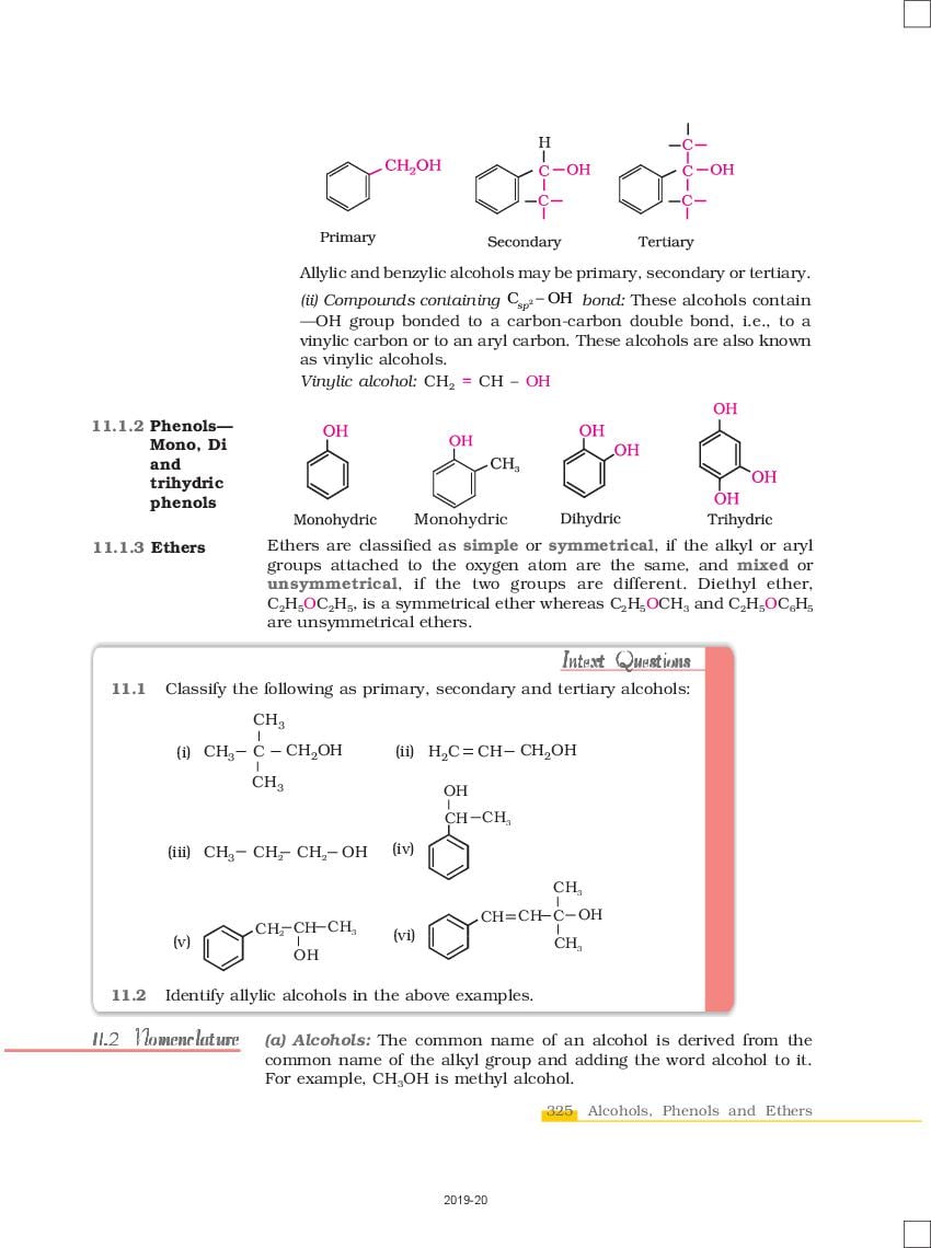 case study questions class 12 chemistry alcohols phenols and ethers