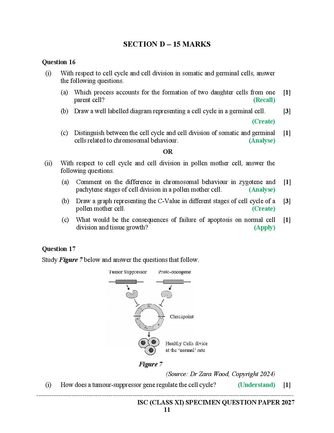 ISC Class 11 Biotechnology Specimen Paper 2027 (PDF)