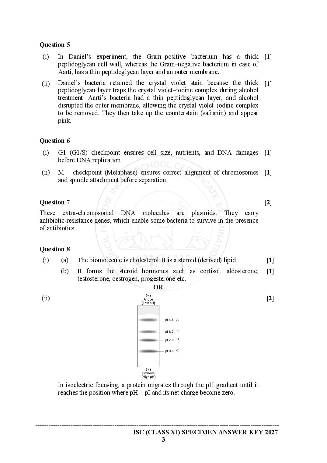 ISC Class 11 Biotechnology Specimen Paper 2027 (PDF)