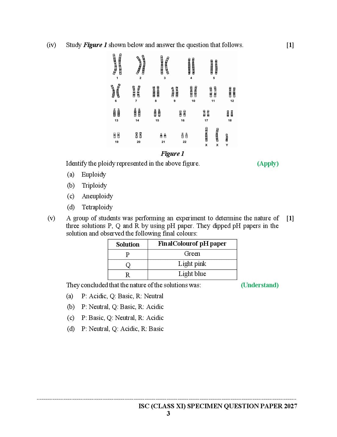 ISC Class 11 Biotechnology Specimen Paper 2027 (PDF)