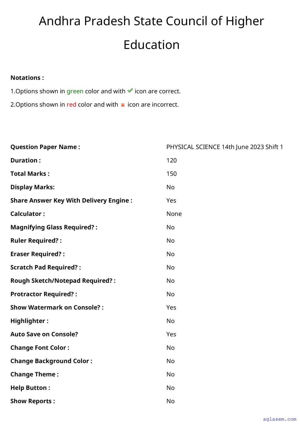 AP DEECET 2023 Question Paper for Physical Science - Page 1 of 105