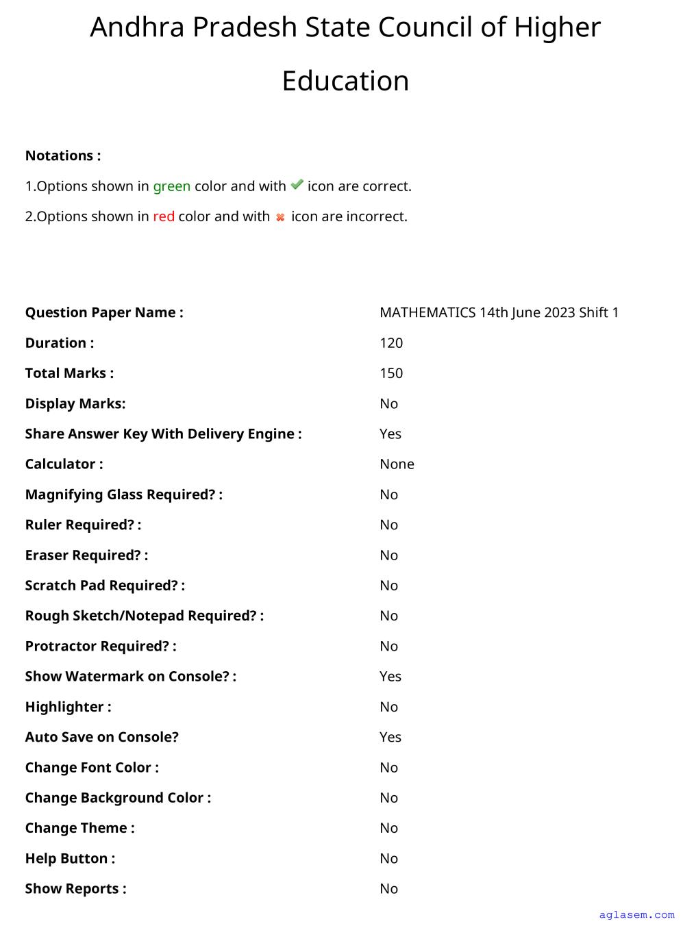 AP DEECET 2023 Question Paper for Mathematics - Page 1 of 47