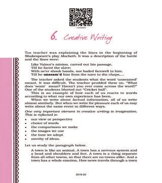 class 11 english creative writing