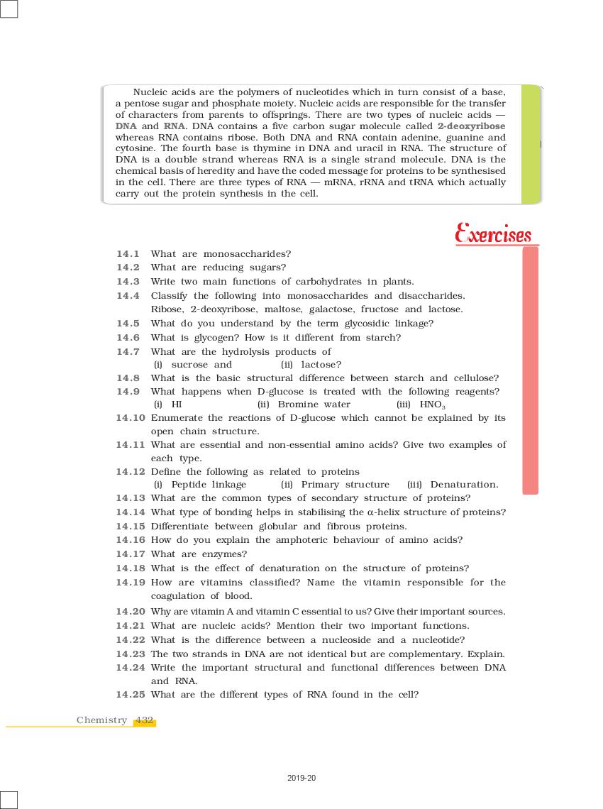 Ncert Book Class 12 Chemistry Chapter 14 Biomolecules