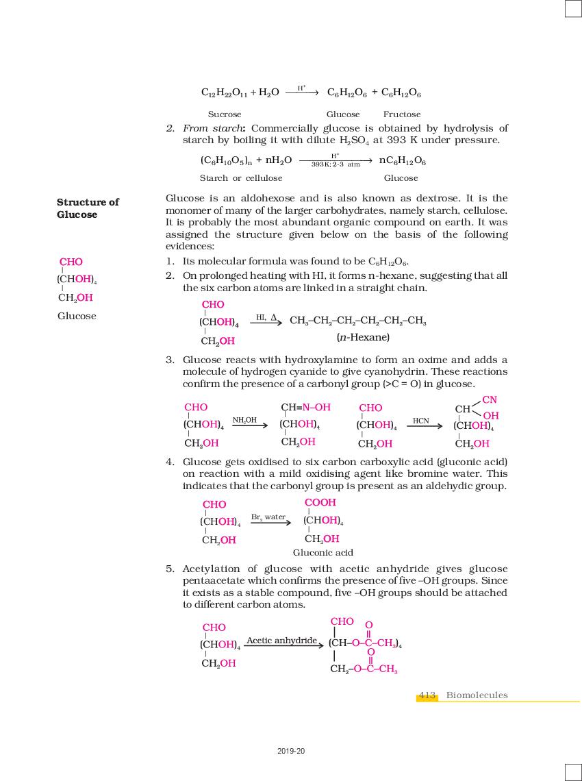 NCERT Book Class 12 Chemistry Chapter 14 Biomolecules