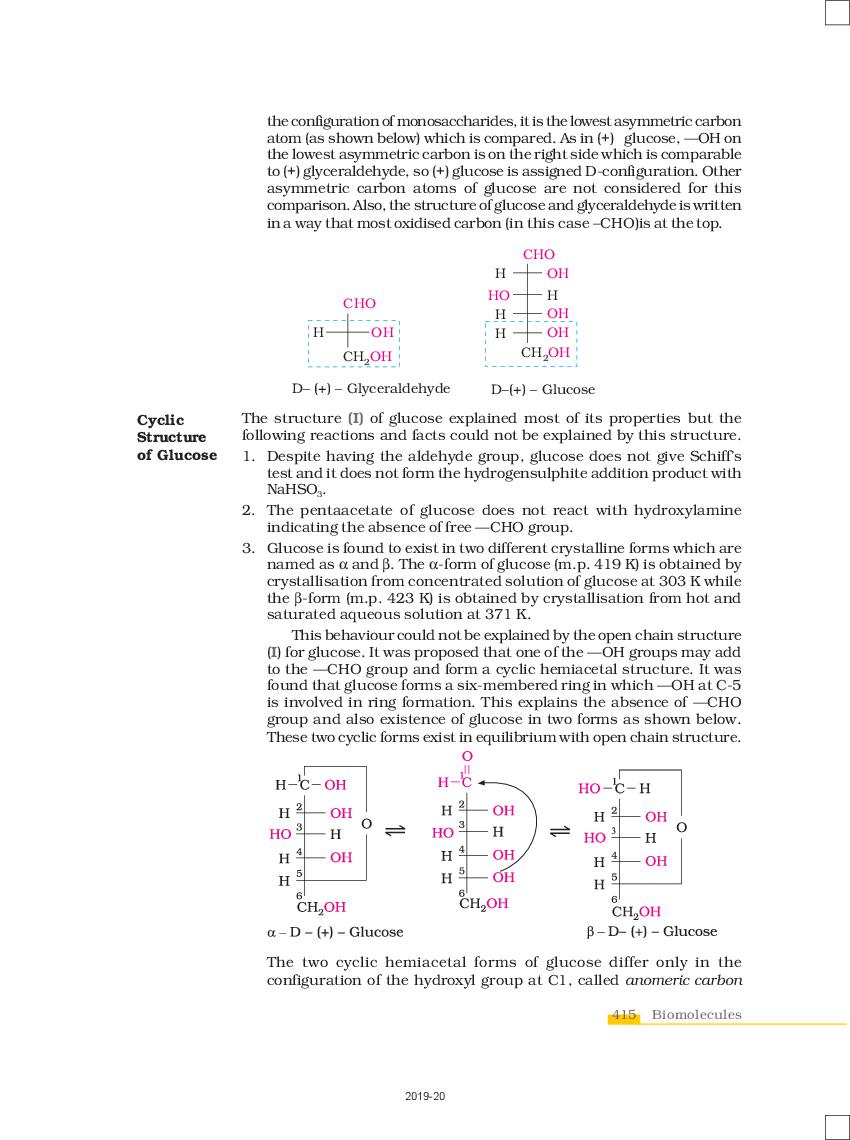 NCERT Book Class 12 Chemistry Chapter 14 Biomolecules