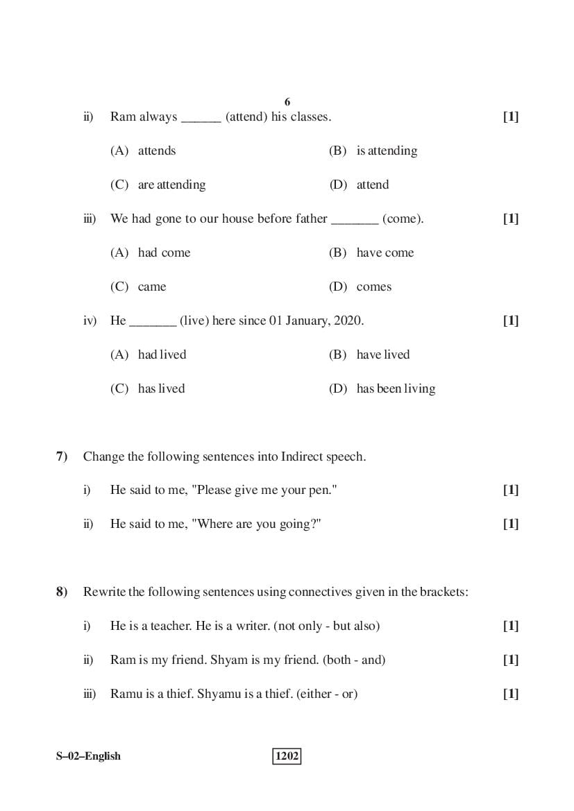Rajasthan Board Class 10 English Question Paper - Download Rbse 10th Papers