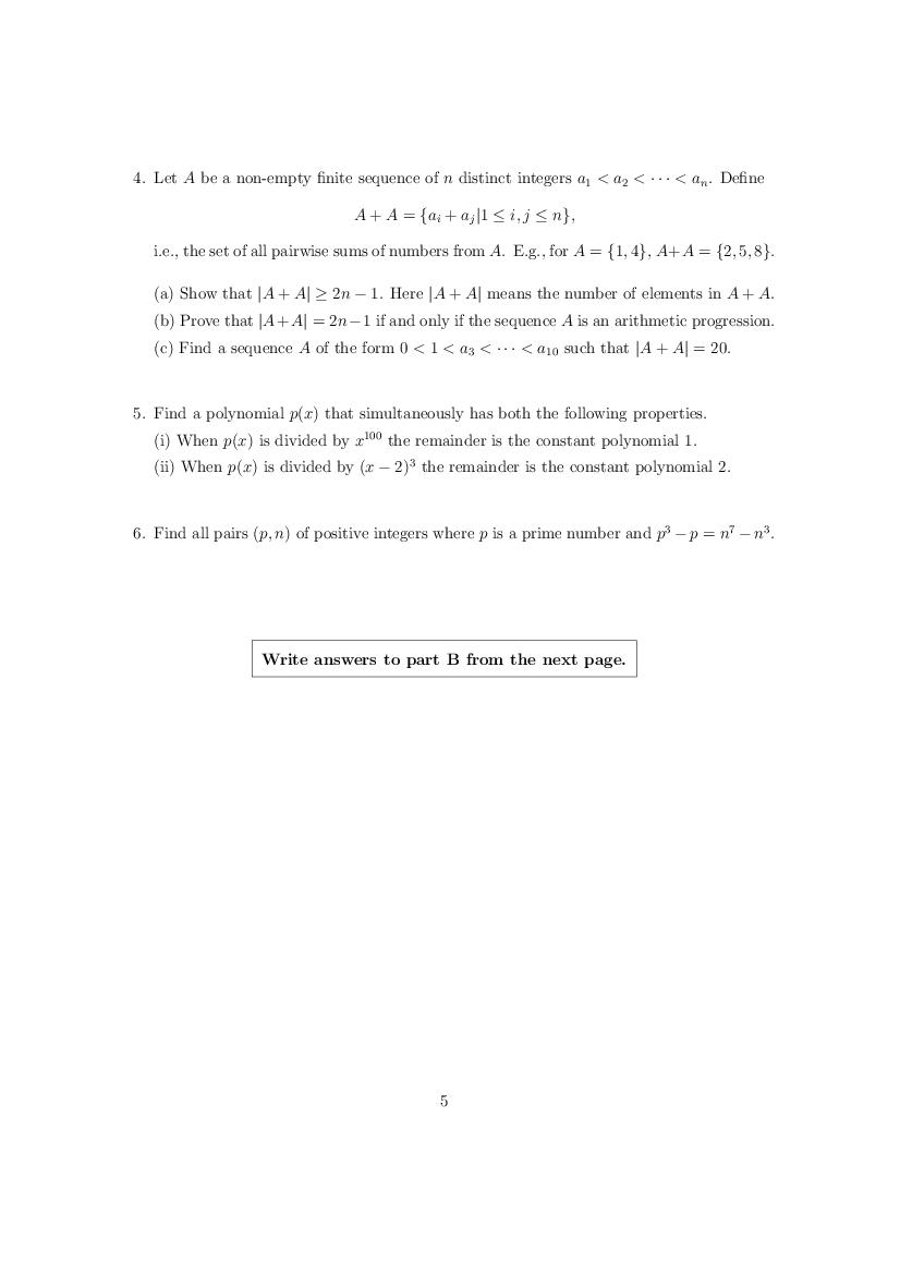 CMI Entrance Exam 2016 Question Papers PDF with Solutions (4 Papers)