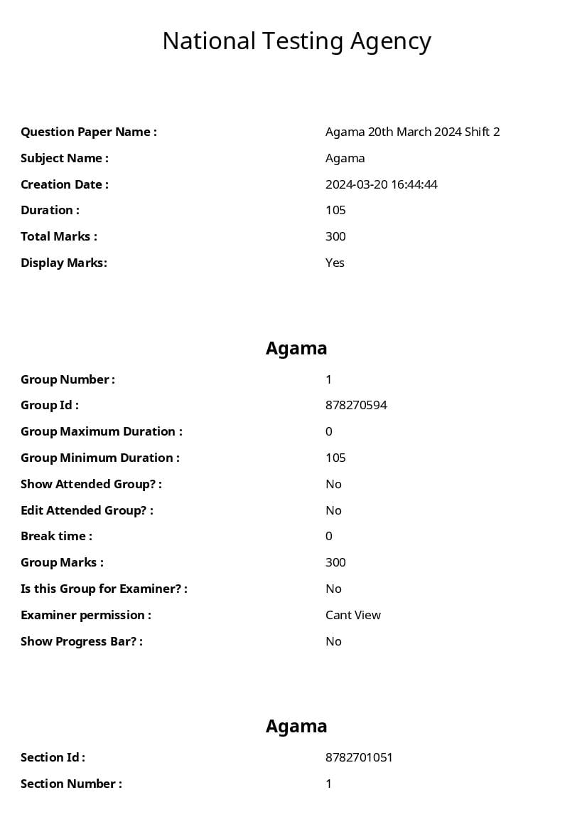 CUET PG 2024 Question Paper PDF (154 Subjects, Free Download)