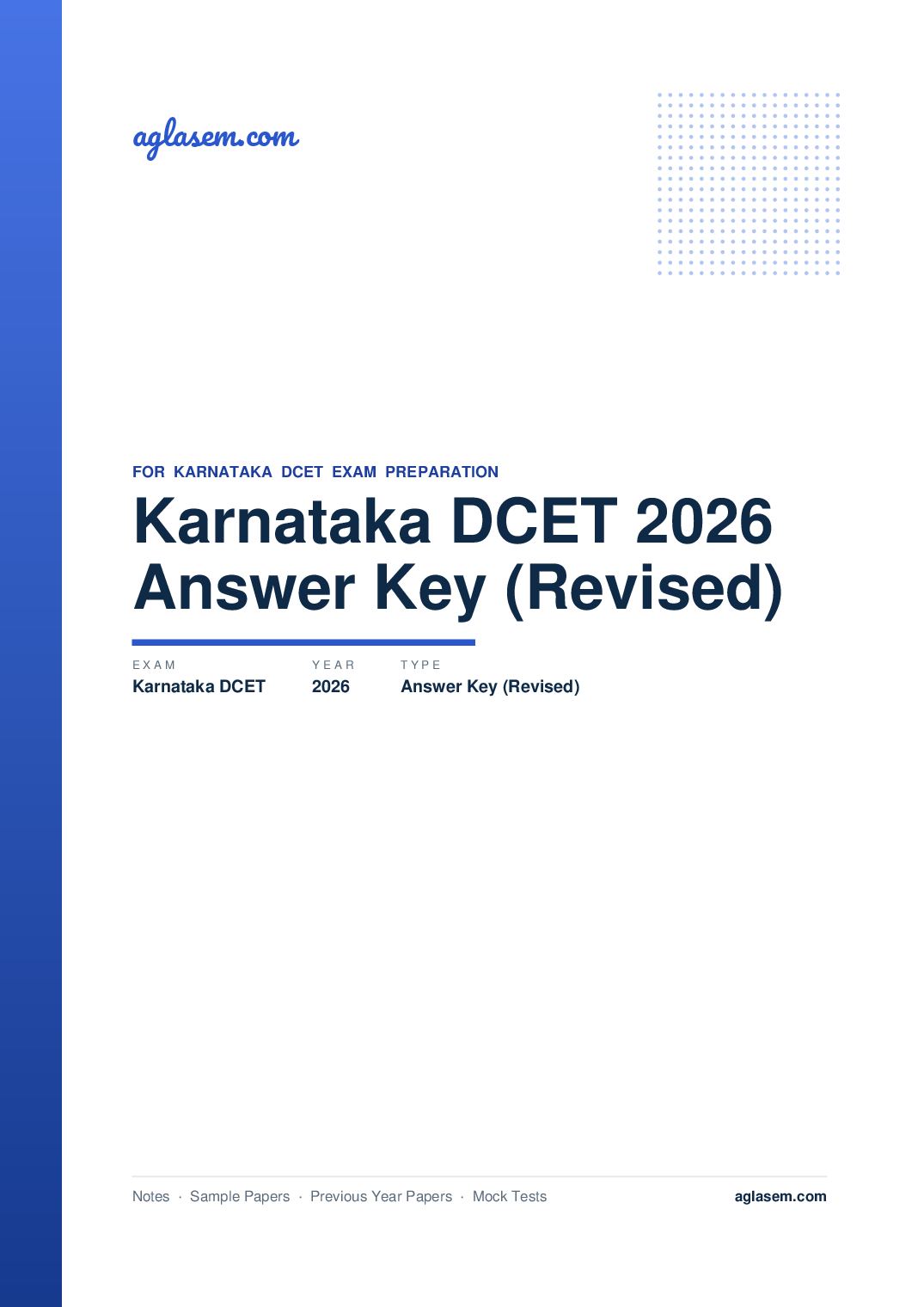Karnataka DCET 2026 Answer Key (Revised) - Page 1 of 2