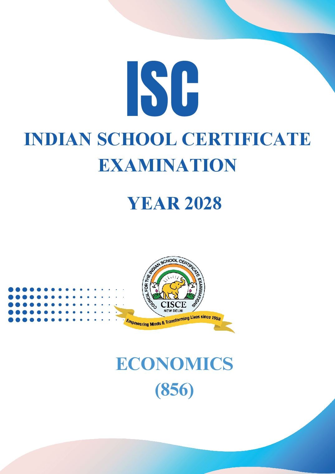 ISC Class 11 Syllabus 2028 Economics - Page 1 of 7