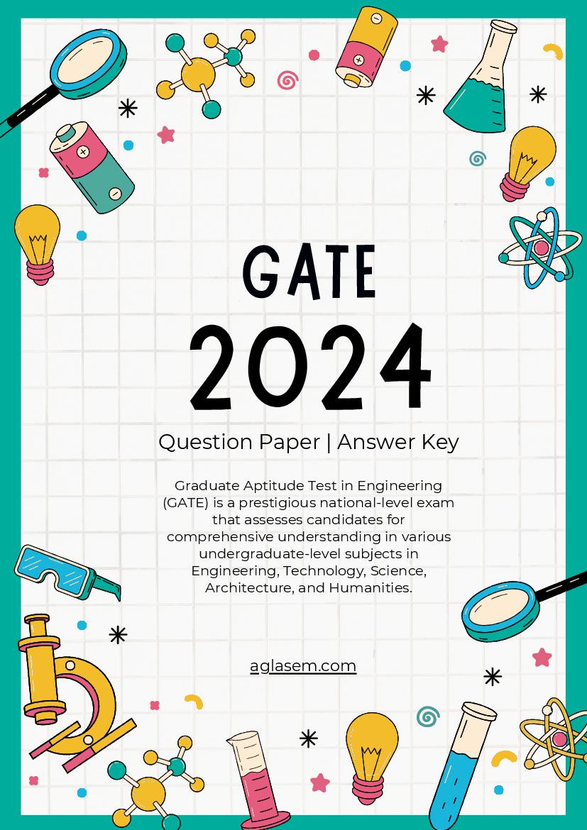 GATE 2024 Answer Key for Geology and Geophysics - Geophyics (GG-2) - Page 1