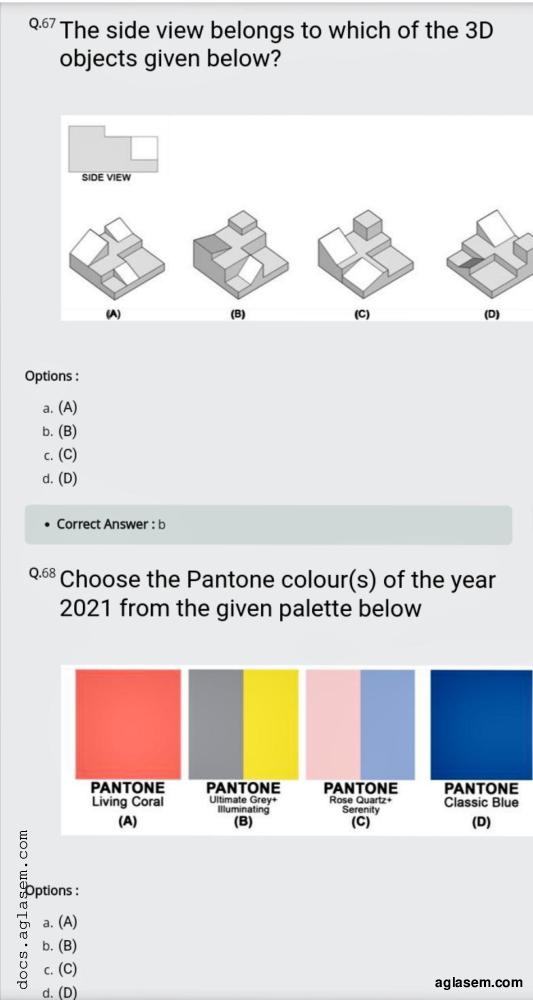 NATA 2021 Question Paper PDF (April, July, September Tests)