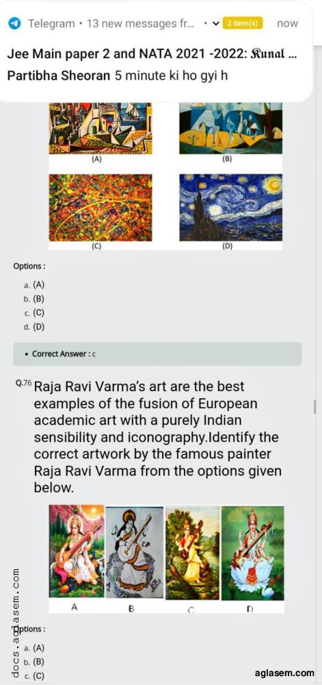 NATA 2021 Question Paper PDF (April, July, September Tests)
