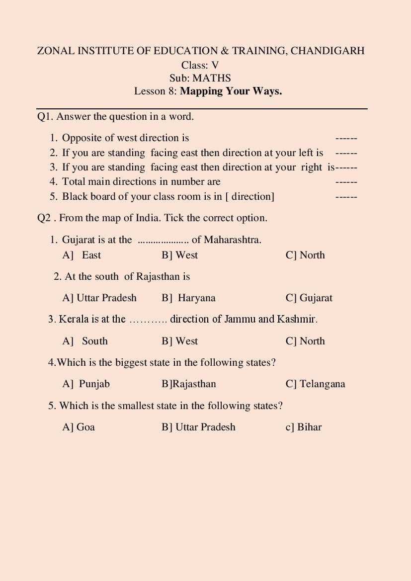 Class 5 All Subjects Competency Based Questions 2025 - Download PDF ...