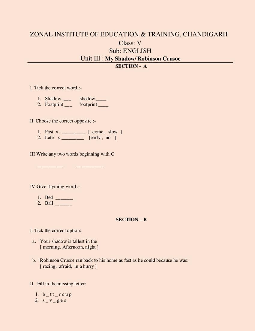 Class 5 All Subjects Competency Based Questions 2025 - Download PDF ...