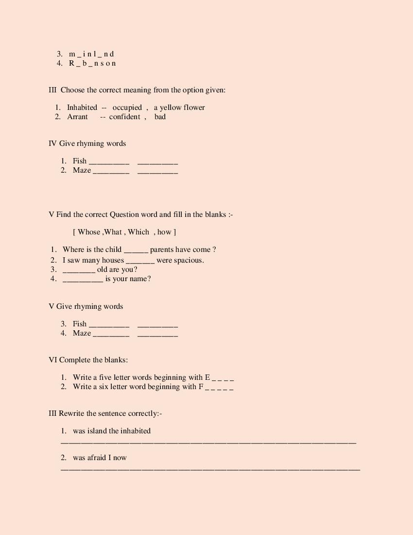Class 5 All Subjects Competency Based Questions 2025 - Download PDF ...