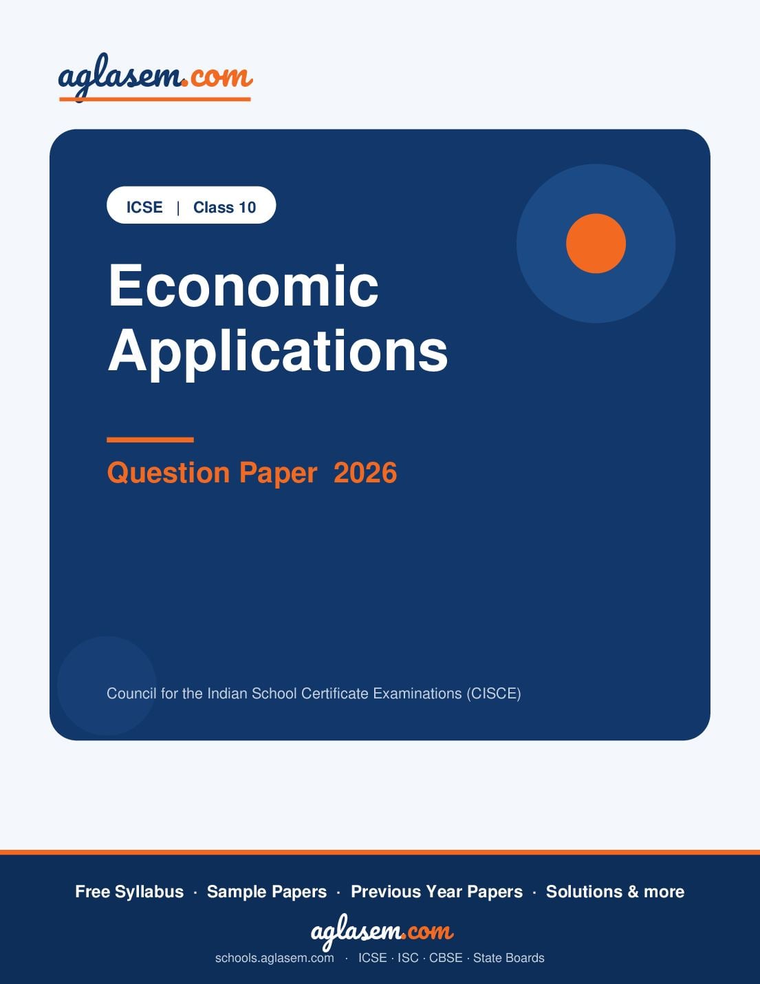 ICSE Class 10 Question Paper 2026 Economic Applications - Page 1 of 13