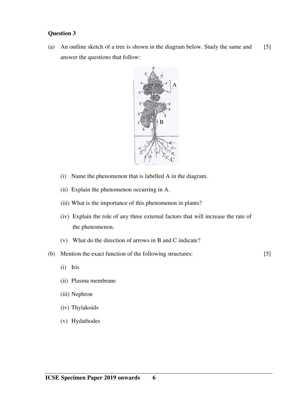 Icse Class 10 Biology Paper 3 Sample Paper 2020 2021 Aglasem