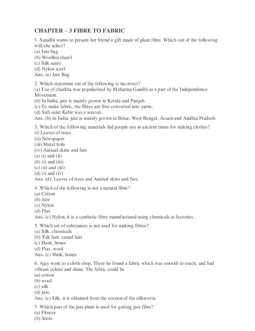 Class 6 Science Competency Based Questions 2025 - Download PDF - AglaSem