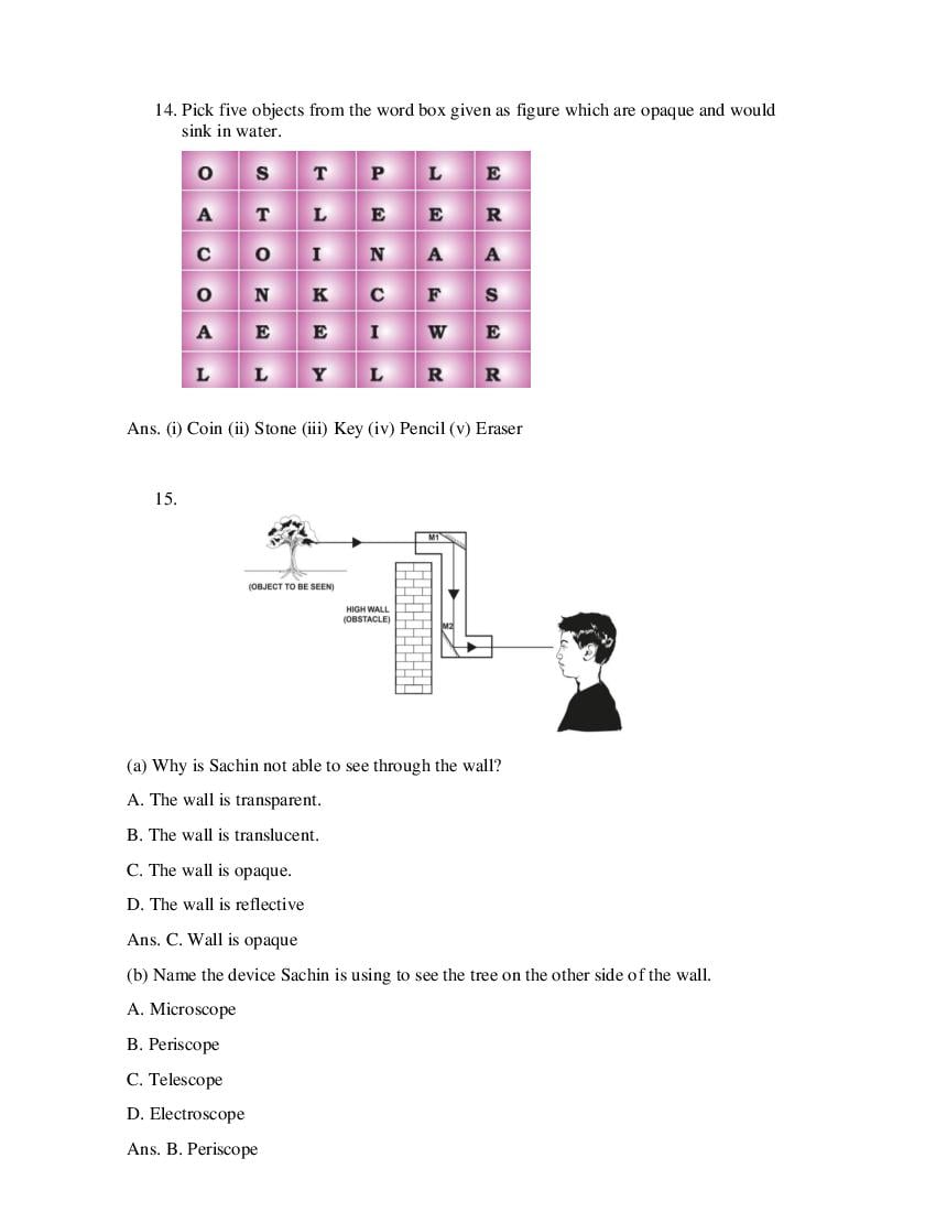 Class 6 Science Competency Based Questions 2025 - Download PDF - AglaSem